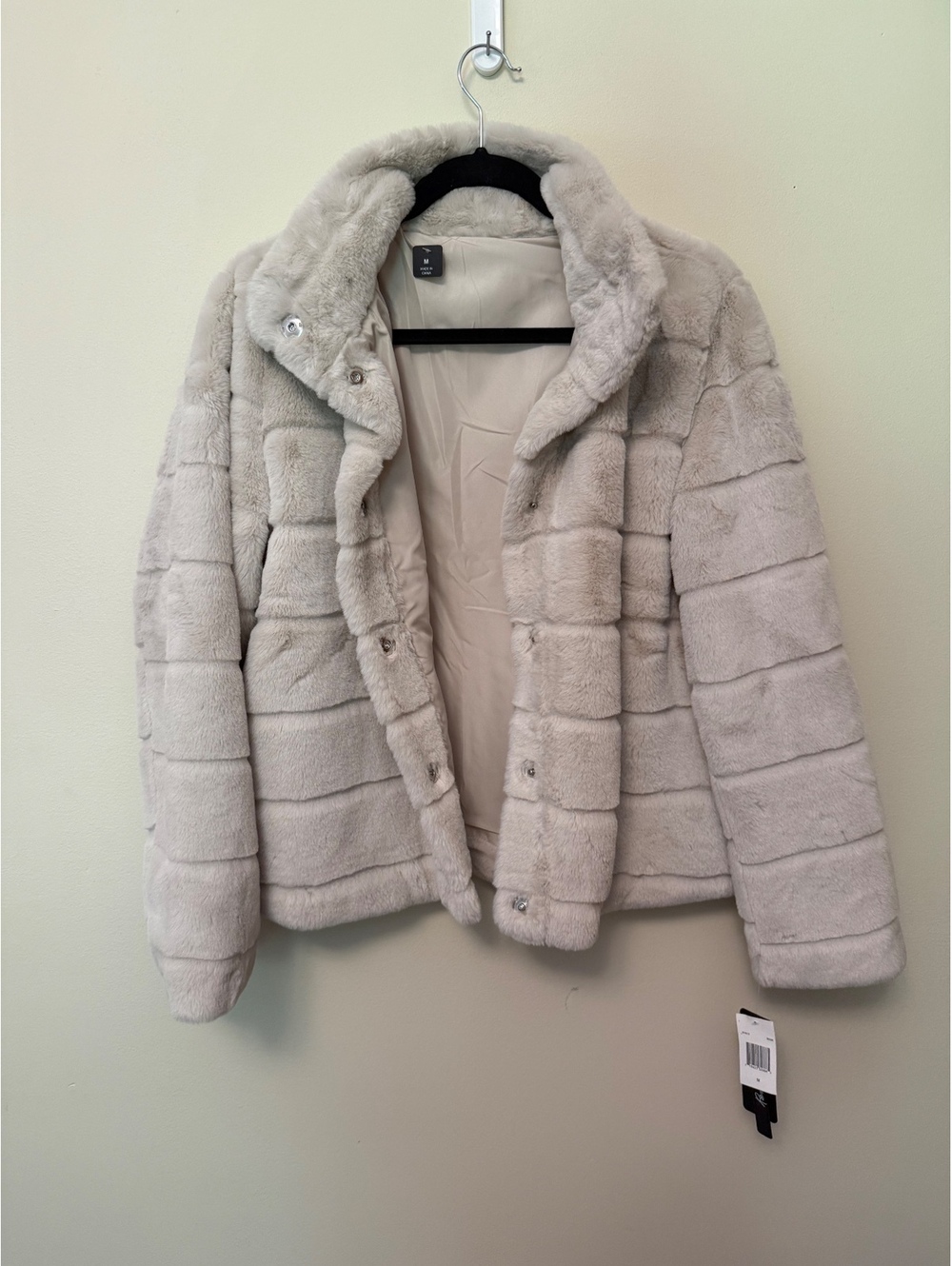 Reversible Vegan Fur Coat - M